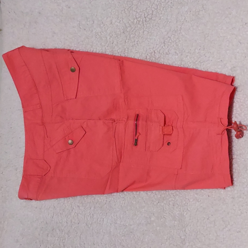 Roaman's Cargo Shorts Women Size 14W Coral NWT
